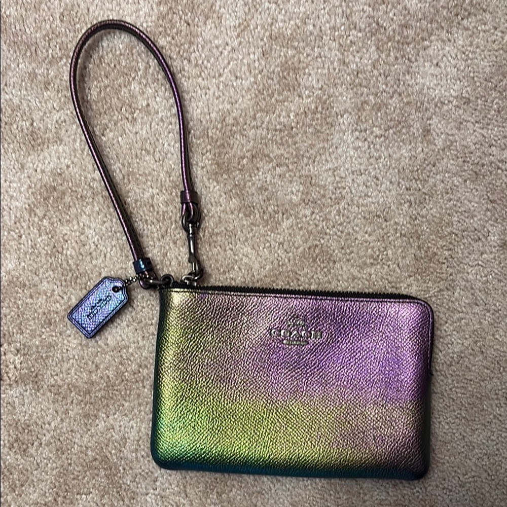 Coach Iridescent Wristlet